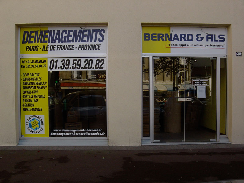 Déménagements Ile de France - Déménagement Bernard & Fils Devanture de l'entreprise Déménagements Bernard et Fils - Paris, Ile de France et Province