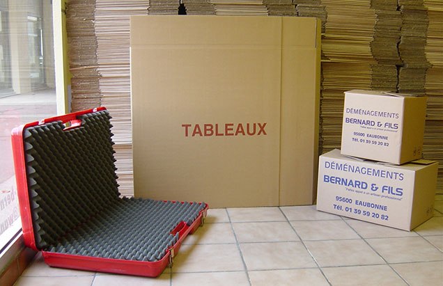 Déménagement en cours au sein d'une habitation de particuliers